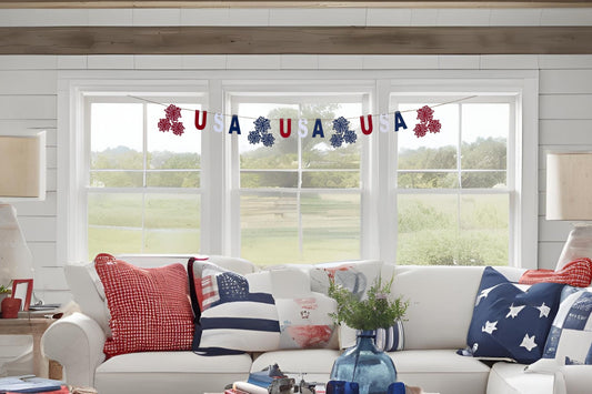 USA 4th of July Garland Banner Bunting
