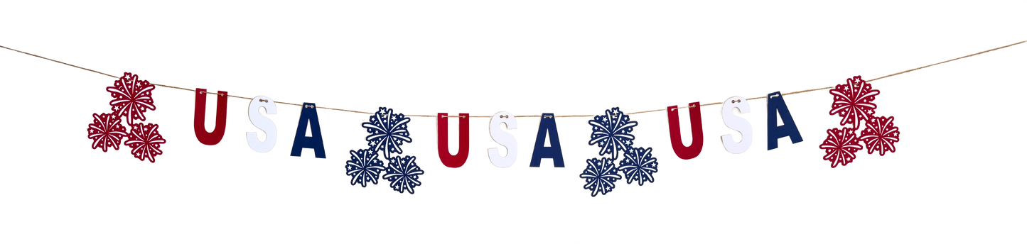 The USA 4th of July Garland