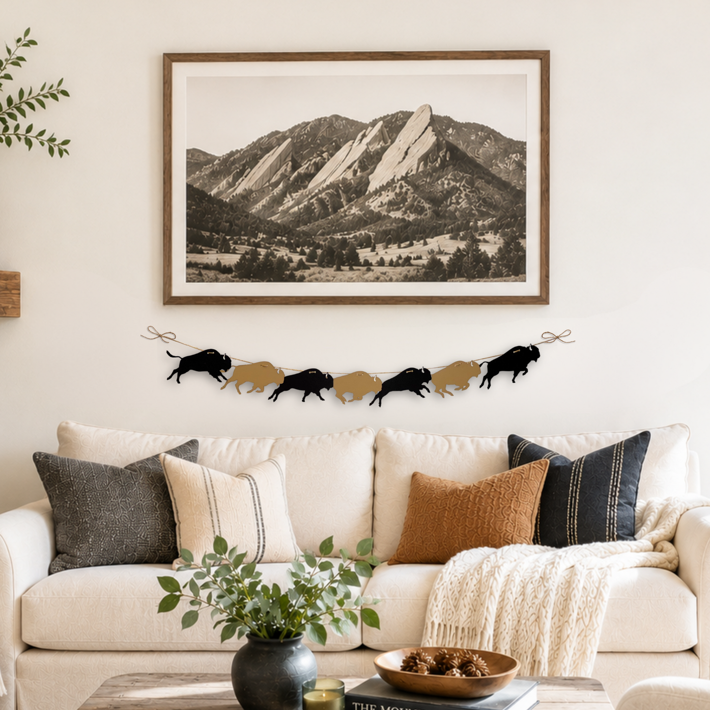 The Black and Gold Buffalo Garland