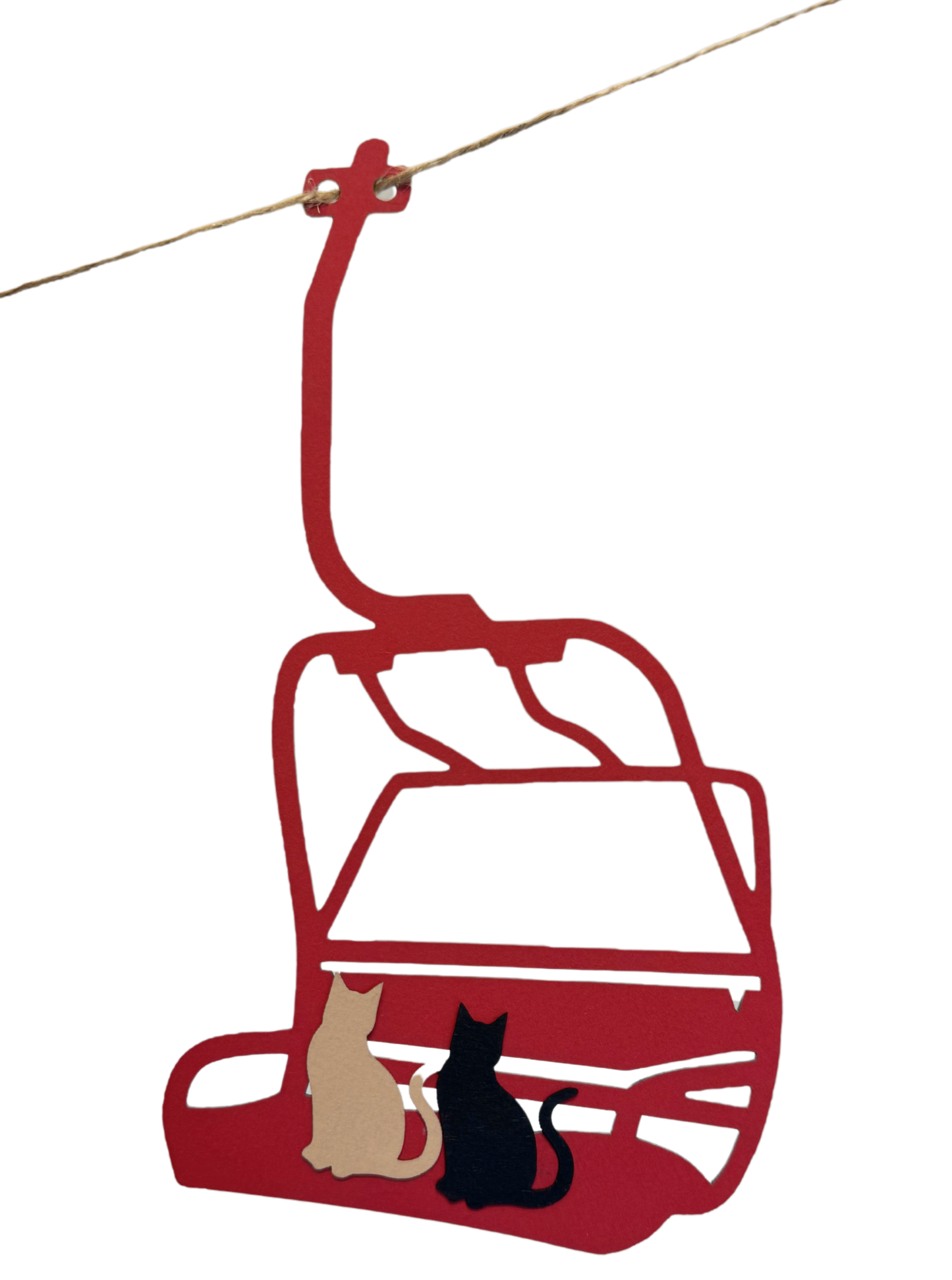 Cat chairlift garland