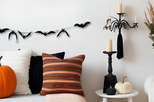 flying bat garland halloween party home decor