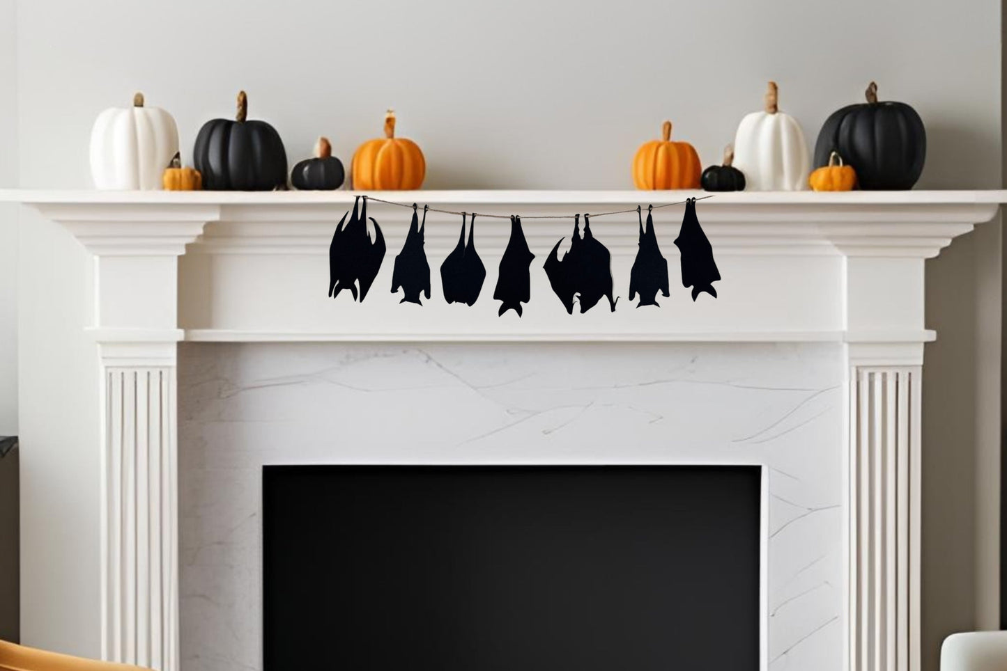 hanging bat halloween garland banner party home decor