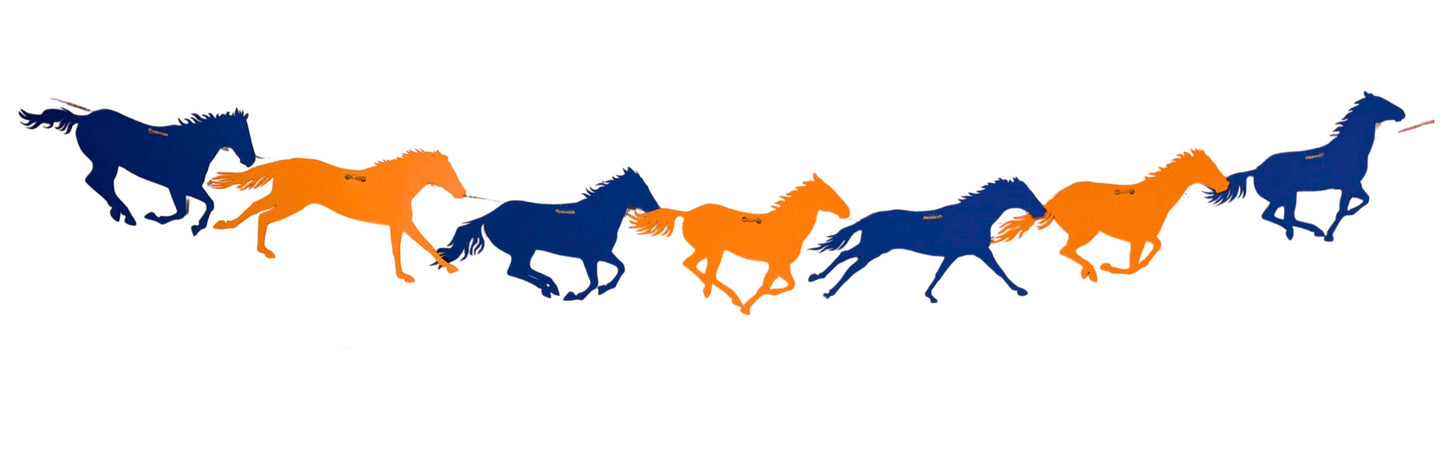 The Orange and Blue Horse Garland