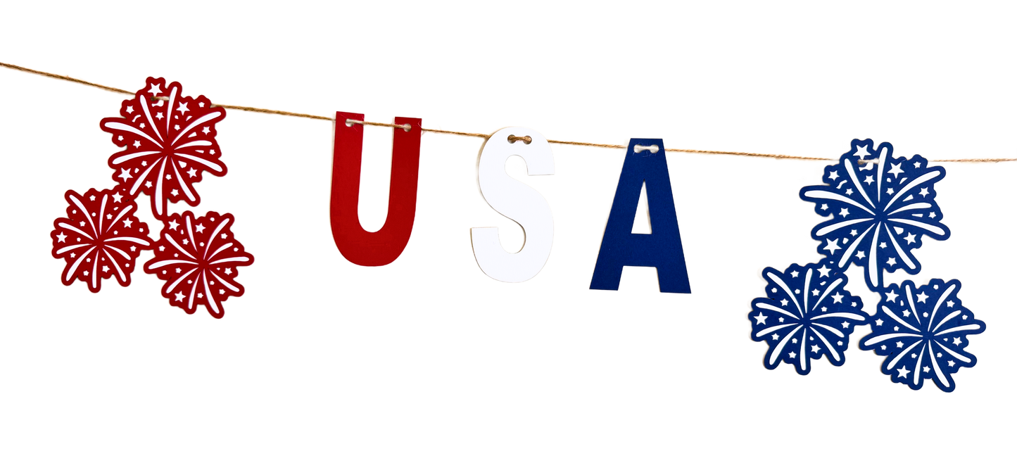 The USA 4th of July Garland