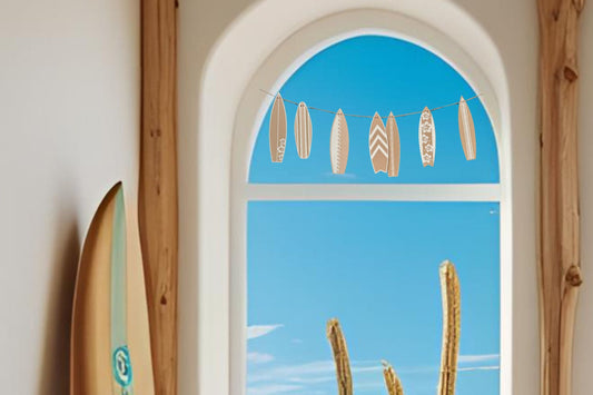 vintage surfboard garland