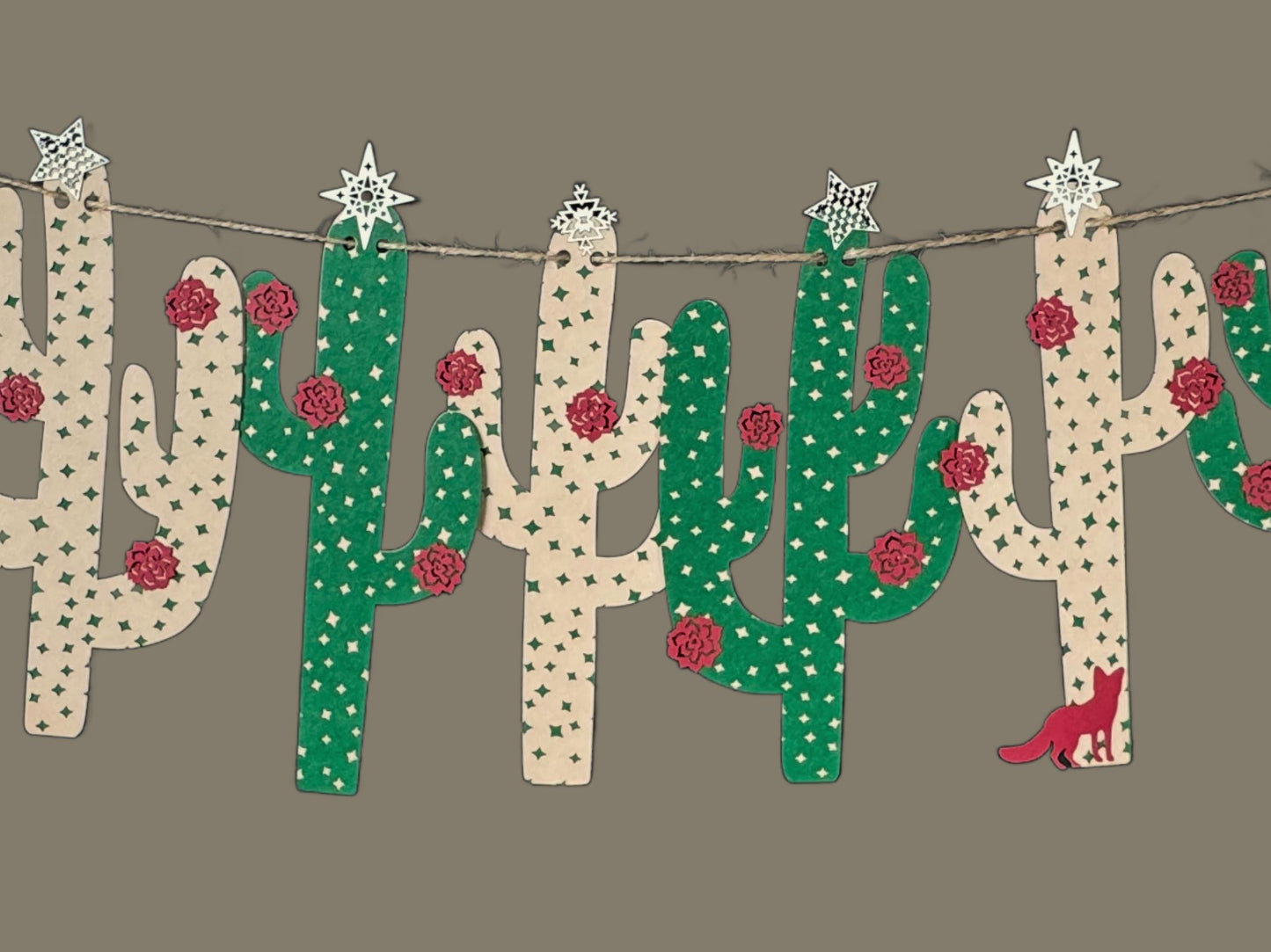 The Christmas Cacti Garland