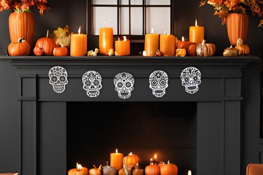 Day of the Dead Sugar Skull Garland