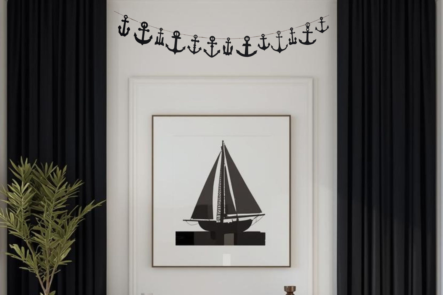 anchor garland nautical ship decor