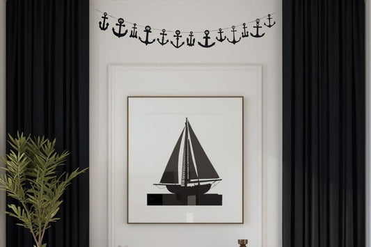 anchor garland nautical ship decor