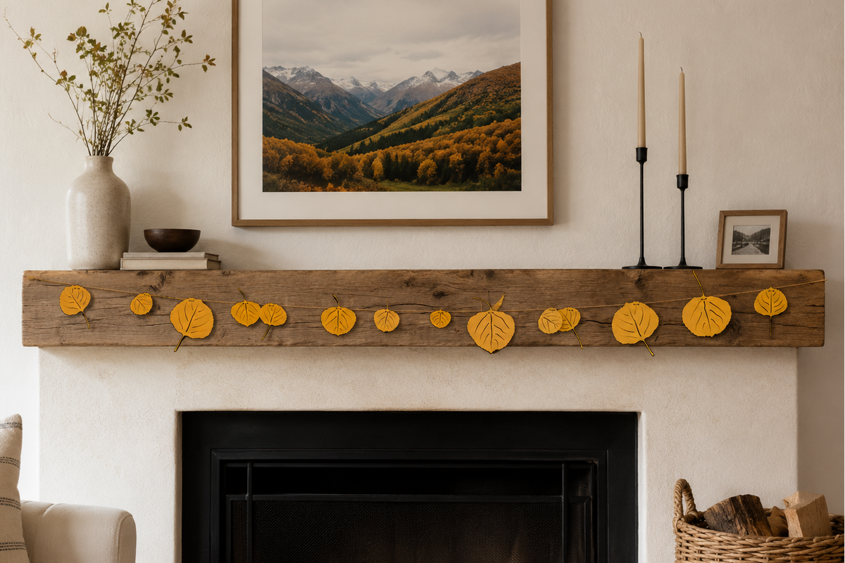 The Autumn Aspen Leaf Garland
