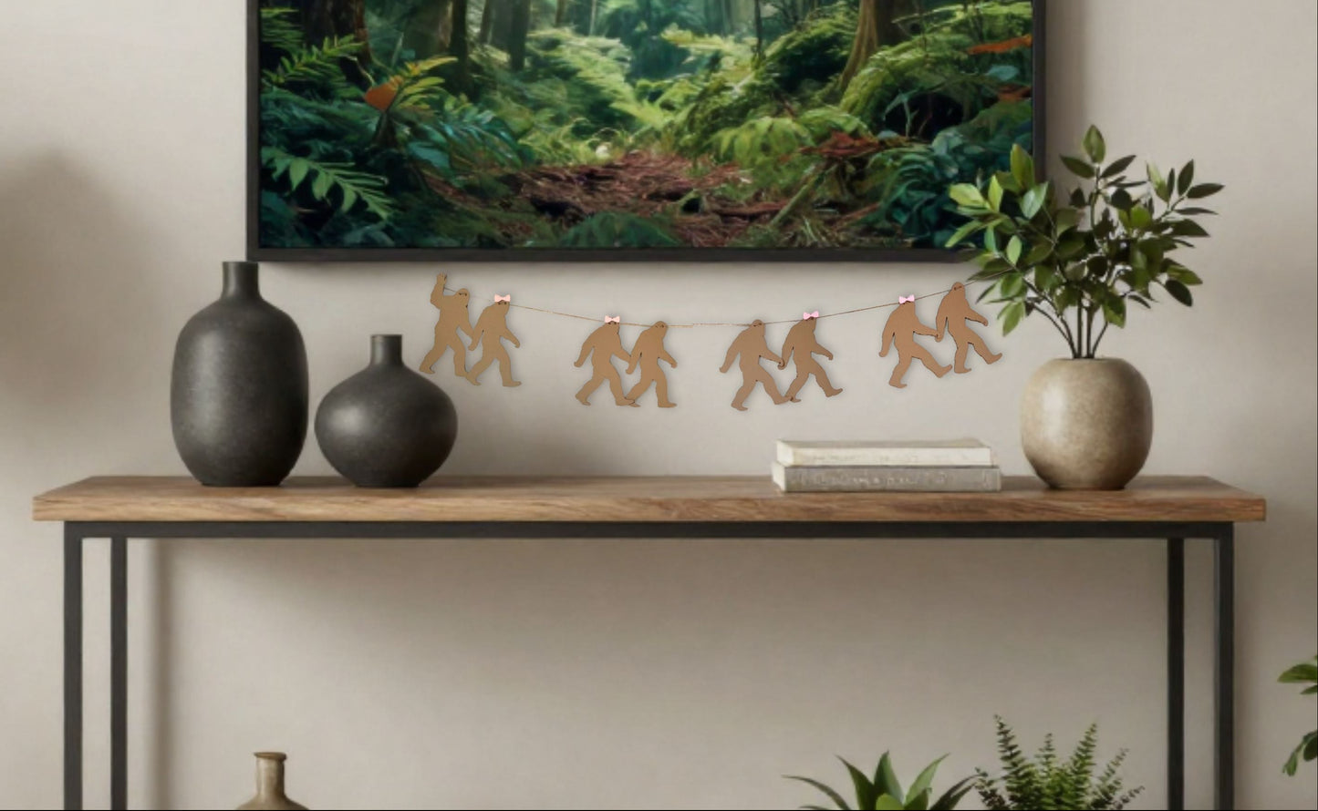 bigfoot sasquatch couples garland