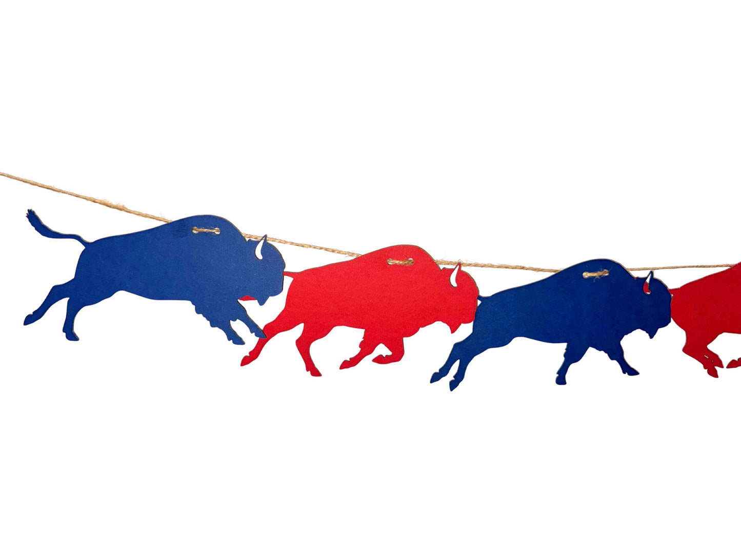 The Blue and Red Buffalo Garland