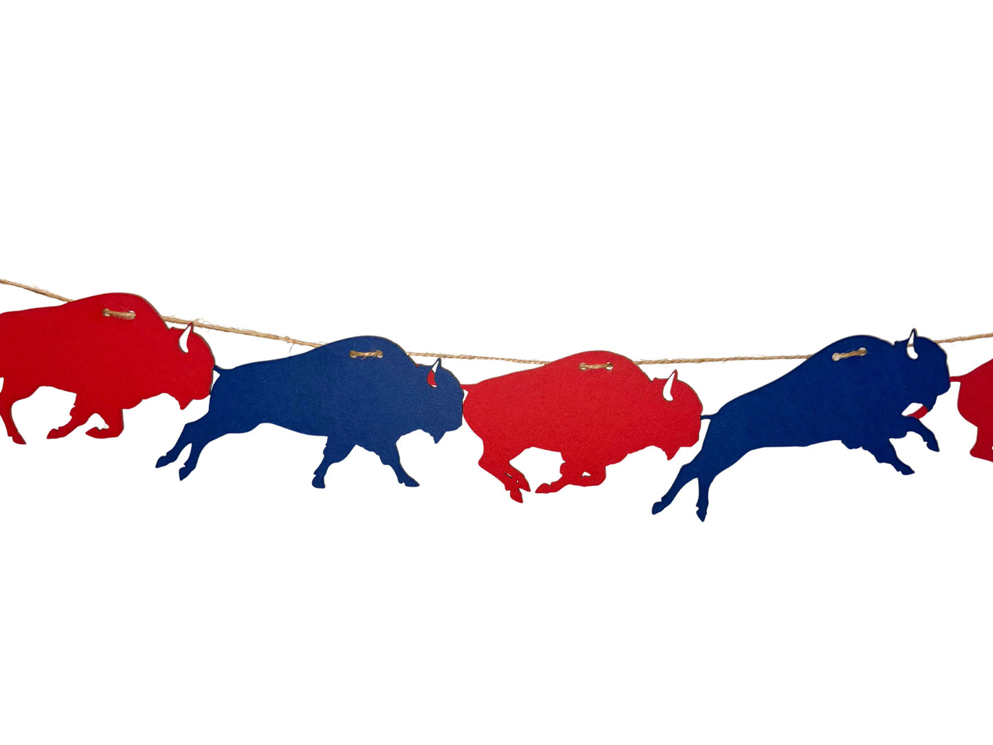 The Blue and Red Buffalo Garland