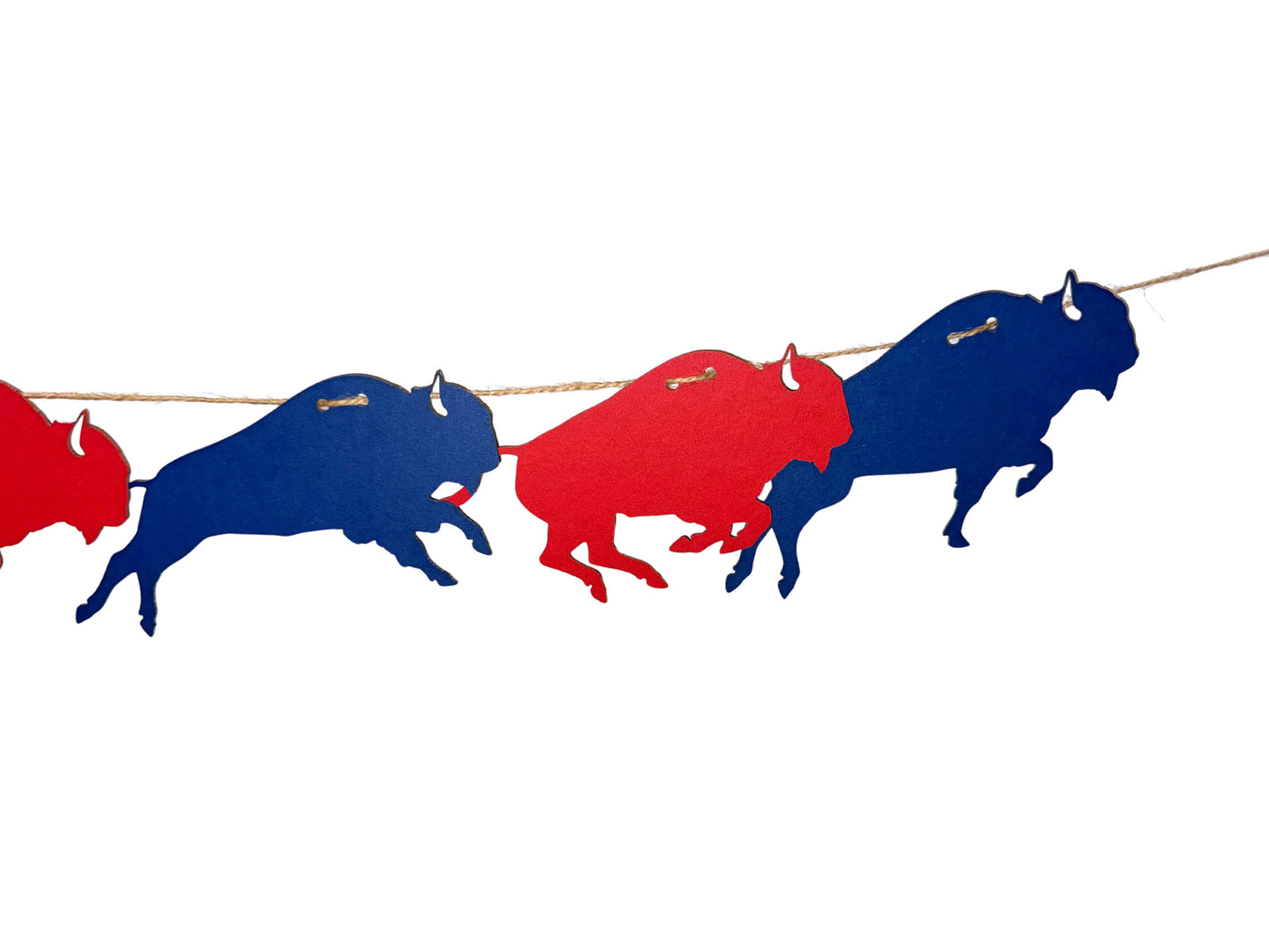 The Blue and Red Buffalo Garland