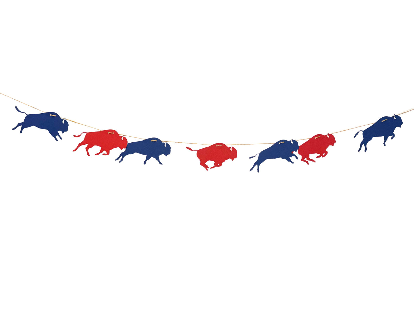 The Blue and Red Buffalo Garland