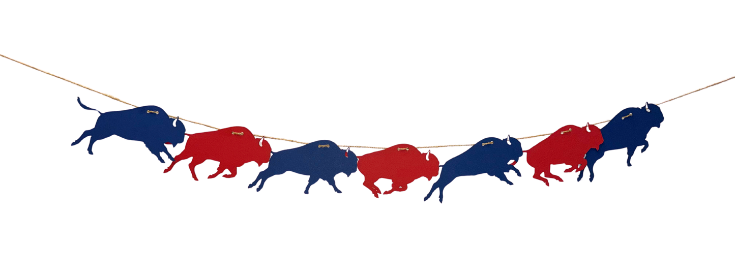 The Blue and Red Buffalo Garland