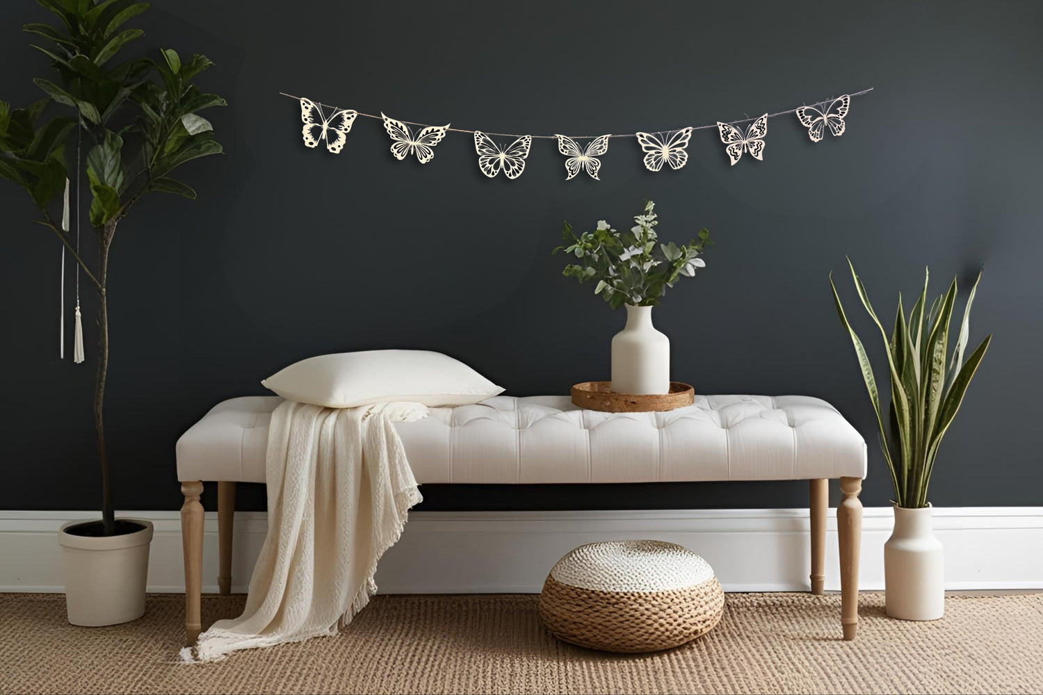 butterfly garland banner wall home decor party decor