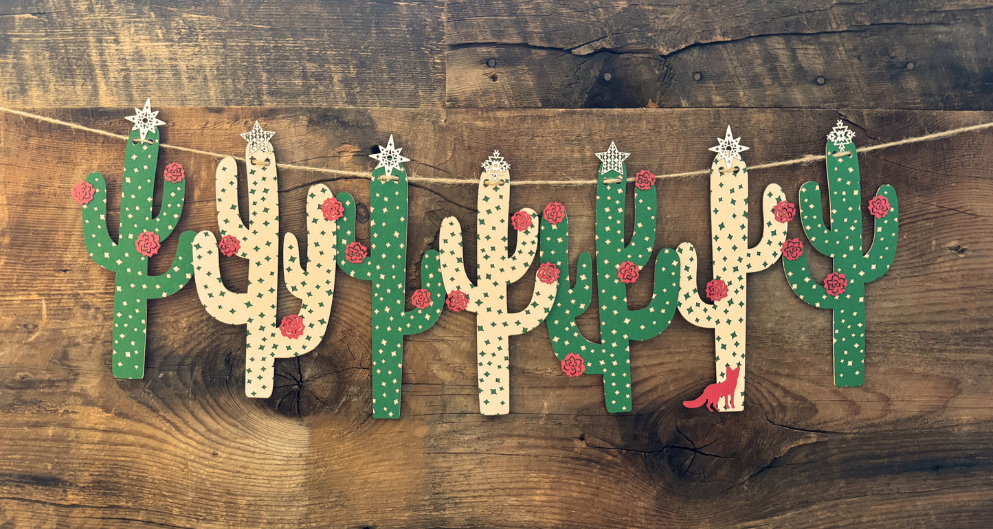 The Christmas Cacti Garland