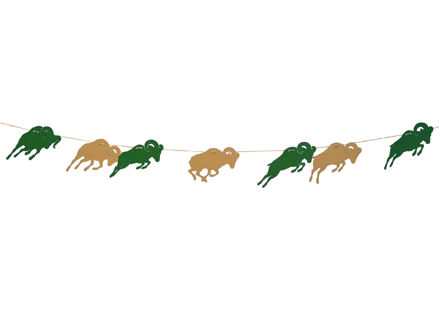The Green and Gold Ram Garland