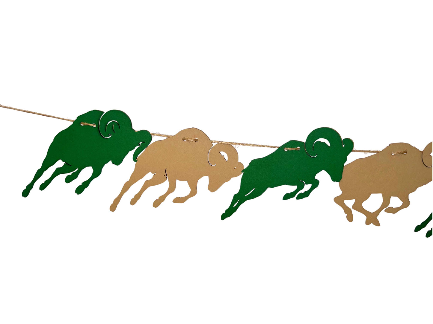 The Green and Gold Ram Garland
