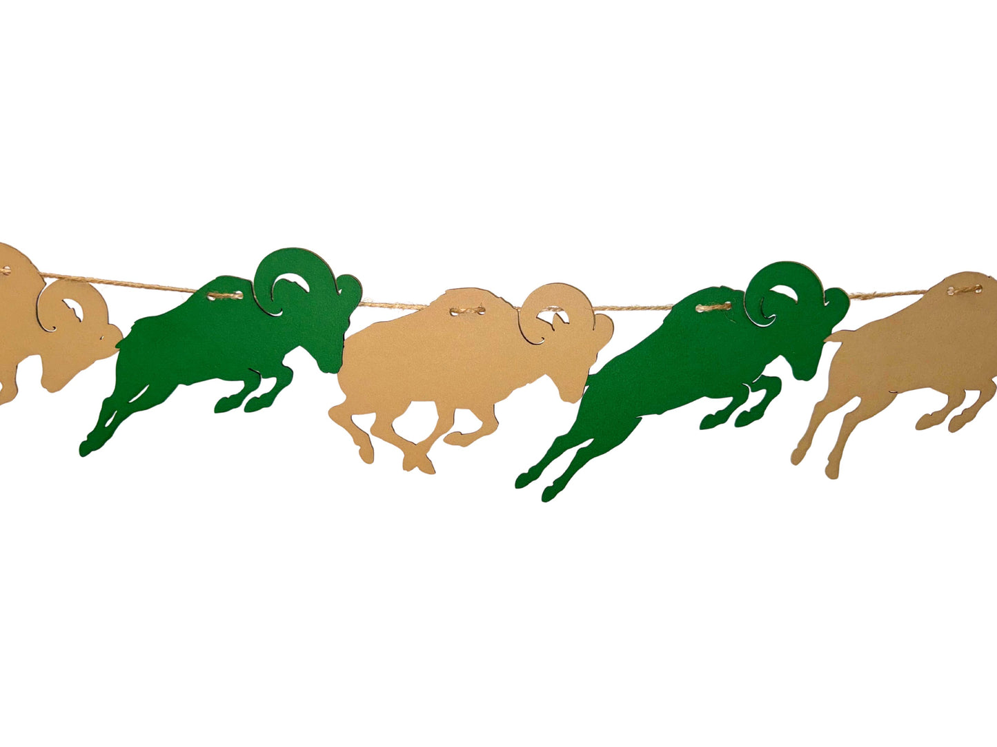 The Green and Gold Ram Garland