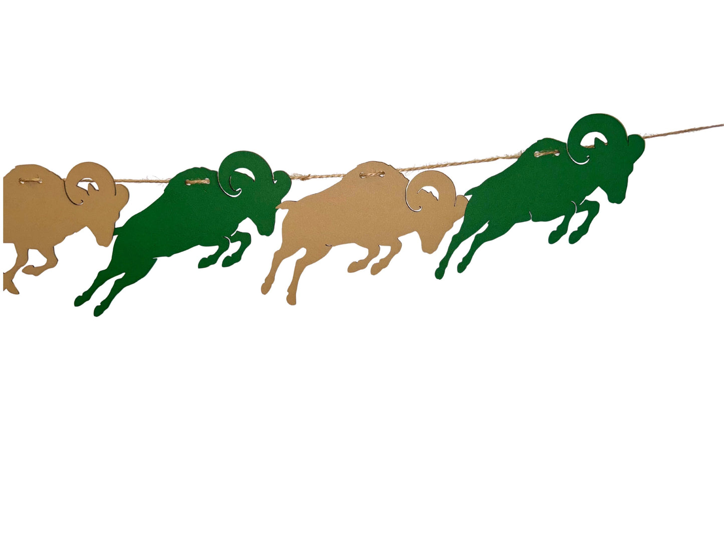 The Green and Gold Ram Garland