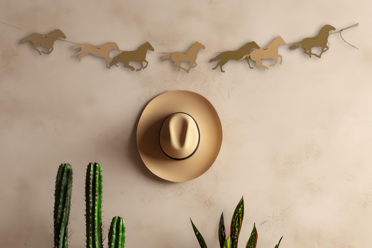 horse garland home decor equestrian