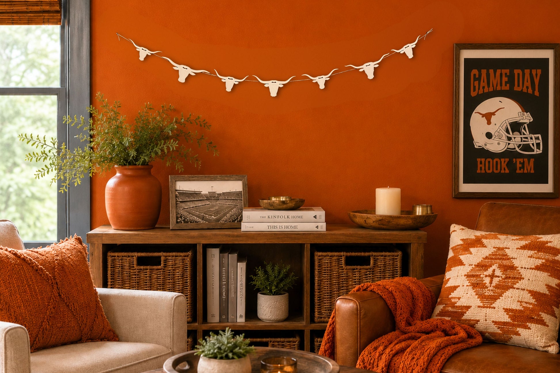 university of texas longhorn garland gameday banner decor