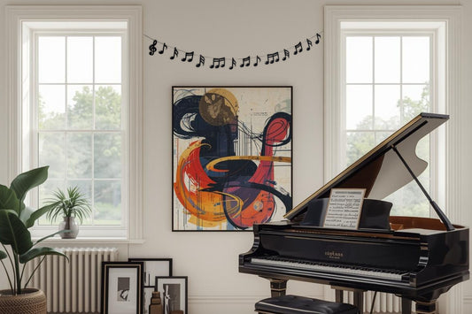 musical notes garland concert banner recital