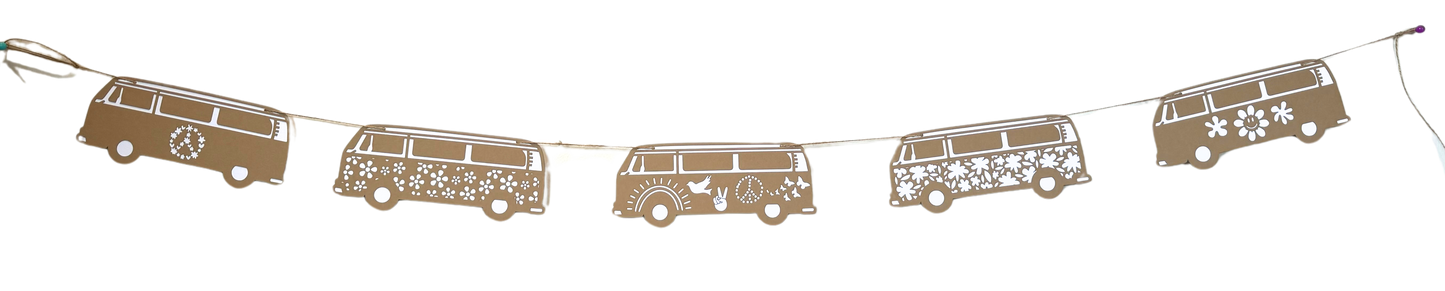 The Hippie Bus Garland - Neutral Tan