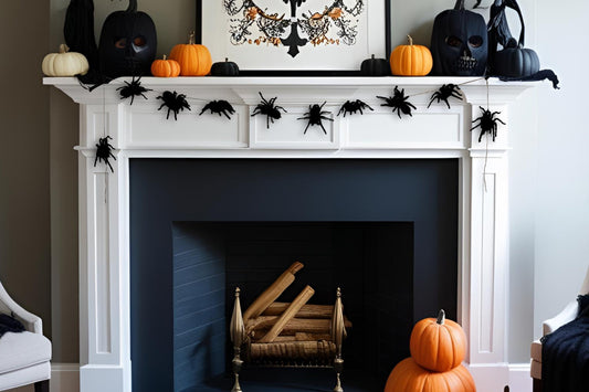 tarantula spider garland halloween decor banner 
